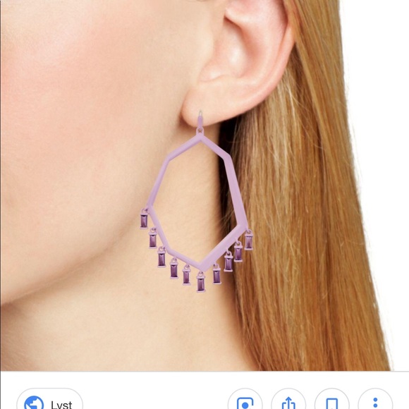 NWT Kendra Scott RARE & Retired Thomas Earrings Lilac Perfectly FABULOUS! - Picture 6 of 10